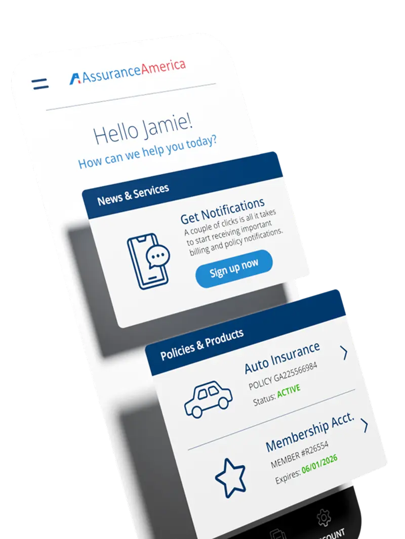 App displayed on phone